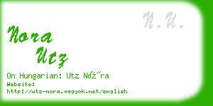 nora utz business card